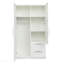 Armoire haute et armoire de cuisine avec 2 portes, 2 tiroirs et 5 espaces de rangement, blanc