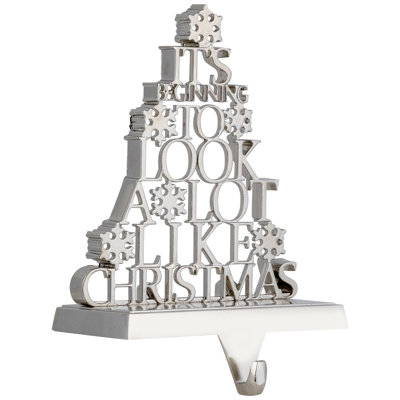 It's Beginning To Look A Lot Like Christmas Metal Tree Stocking Holder - 6.5 -  Northlight Seasonal, NORTHLIGHT J96415