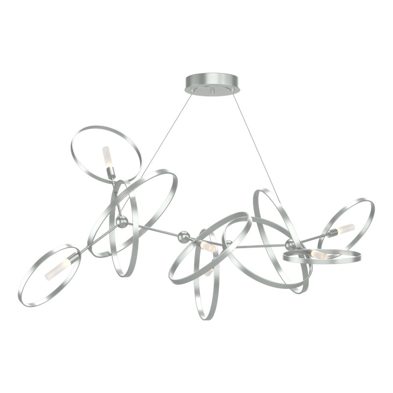 Celesse 6 - Light Unique Geometric Chandelier, Vintage Platinum, Vintage Platinum