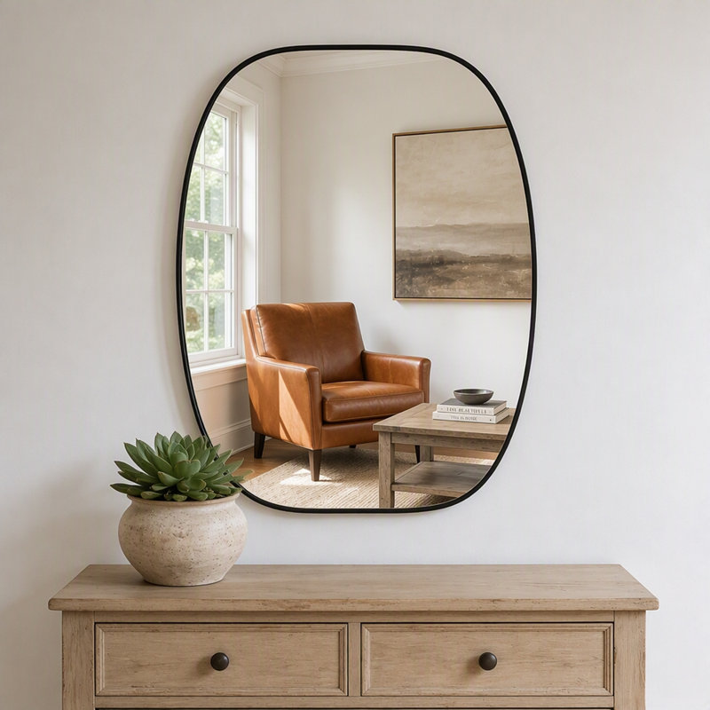 Miroir mural pour salle de bain 30x40 po, Noir