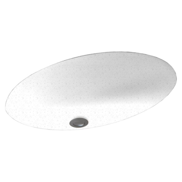 Swan 16'' Swanstone Oval Bathroom Sink with Overflow