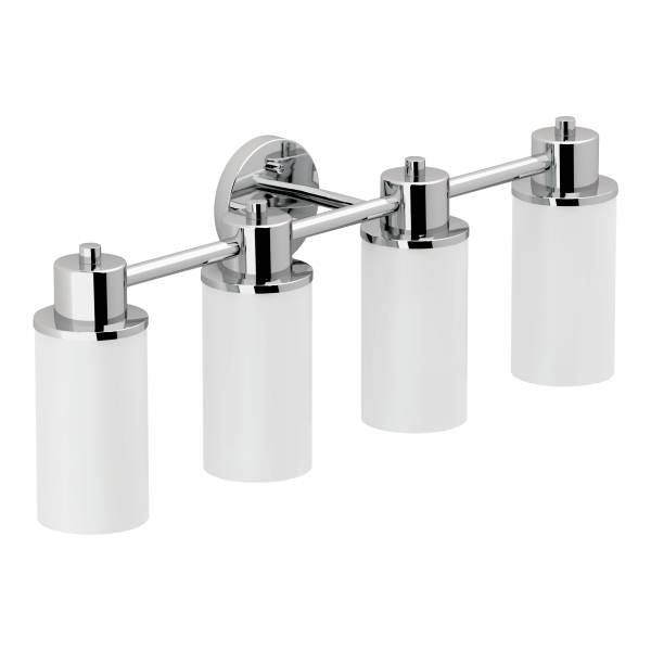 Éclairage pour salle de bain 4 lumières Iso, Chrome
