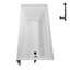 Baignoire en alcôve droite en acrylique blanc brillant avec drain extérieur Streamline 60 po x 30 po Streamline-101699092