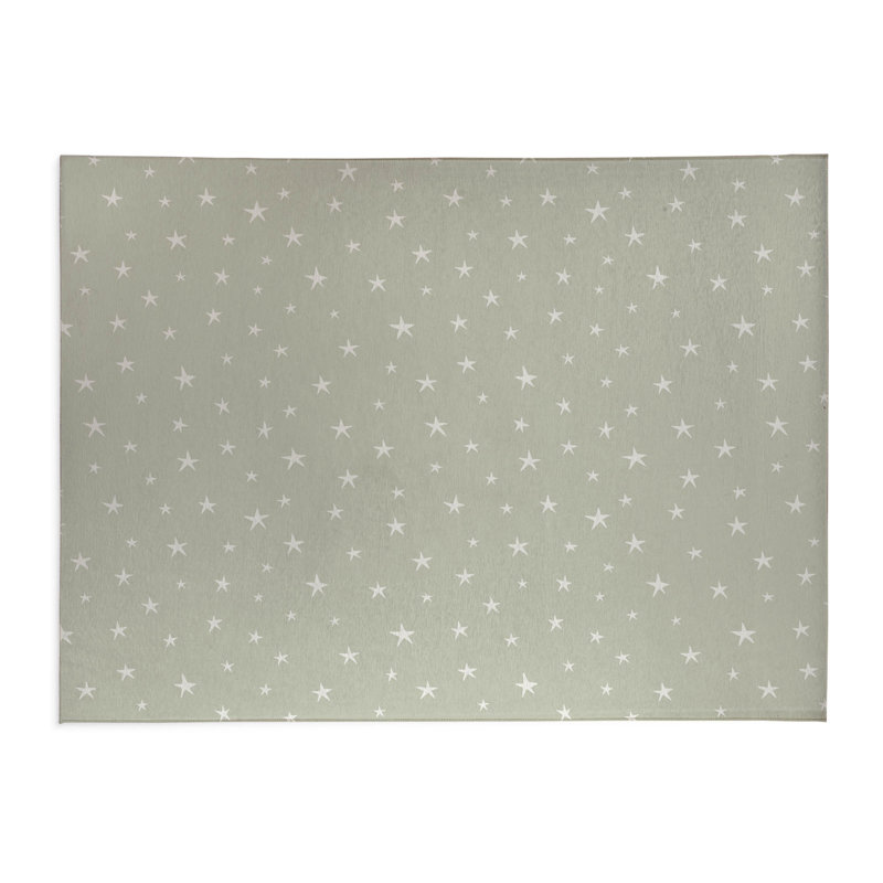 Tapis de cuisine antidérapant Starry Night, Vert clair, Rectangle 4pi x 6 pi