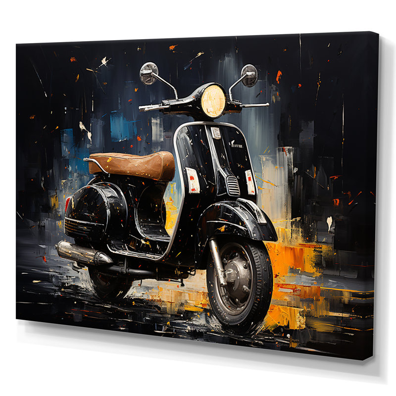 Scooter Adventures II sur impression sur toile, H 12 po x l 20 po x P 1 po, Toile tendue