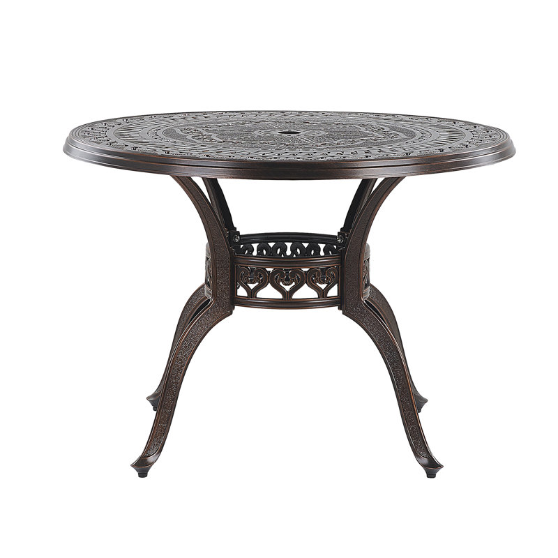 Fraizer Round Outdoor with Umbrella Hole Dining Table - 102 cm W 102 cm D