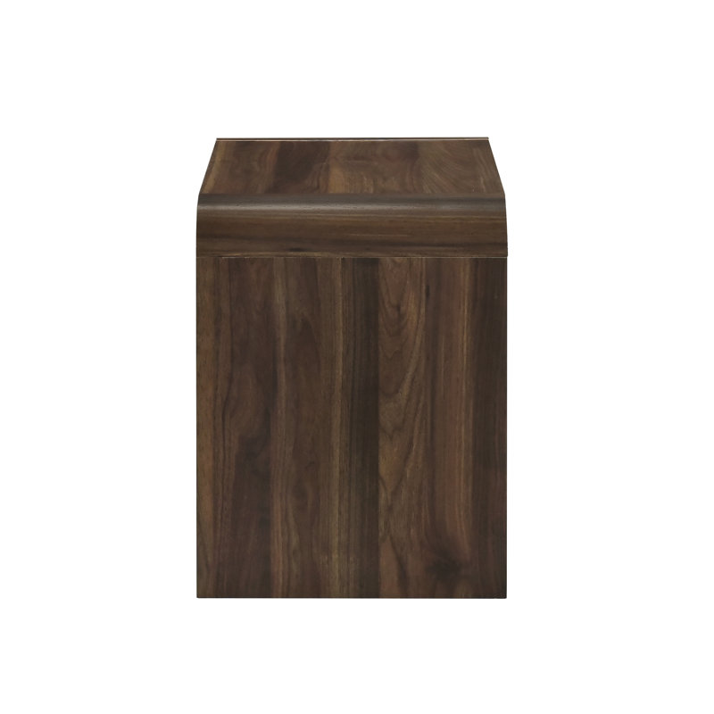 Donovan Wood End Table, Brown, 21.6" H x 21.6" W x 15.7" D