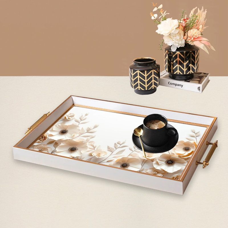 Élégant plateau en verre de 19,7 po x 11,4 po x 1,4 po | Fabrication 100% verre durable | Facile à nettoyer avec un chiffon humide | Idéal pour le service, la présentation décorative et l'organisation | Ajout élégant à la décoration intérieure