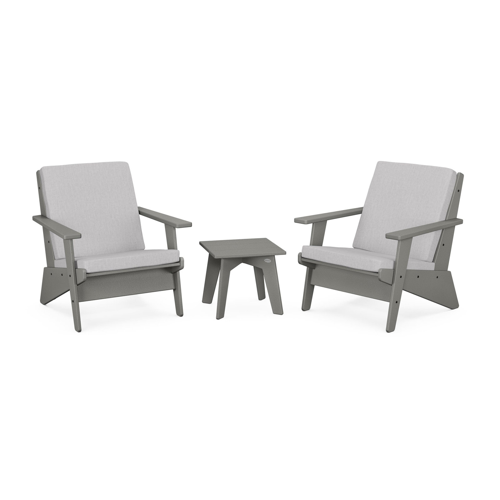 Riviera Modern Lounge 3-Piece Set, Slate Gray, Granite