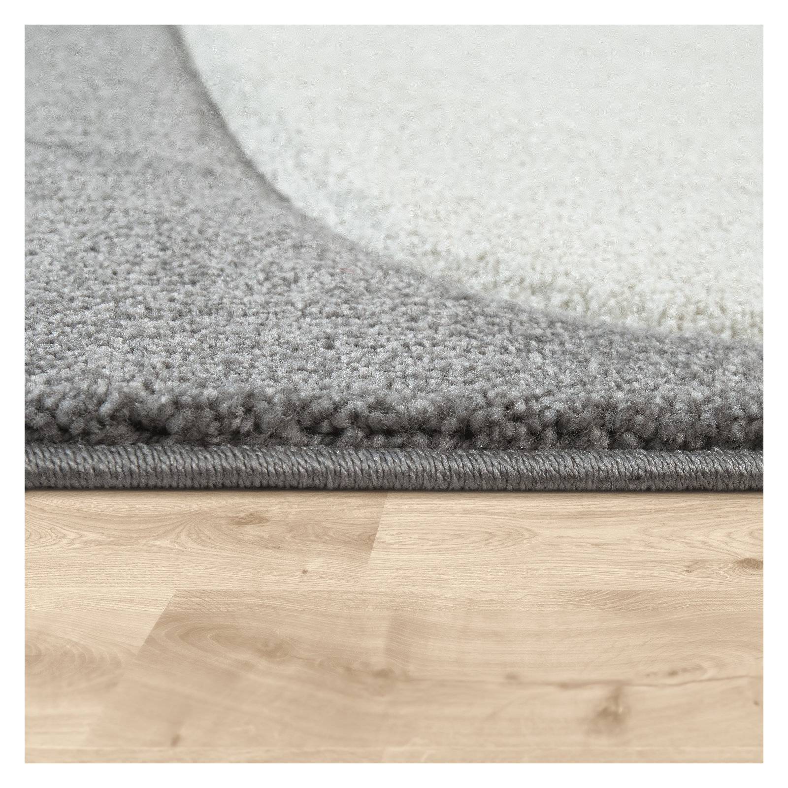 Hotwells Area Rug in Gray/White, Square 4'4"
