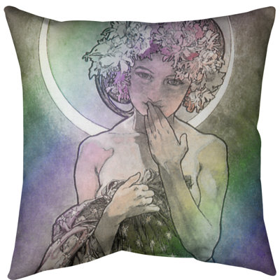 Insert de coussin décoratif alphonse mucha moon star