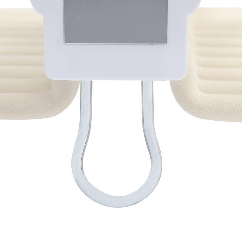 Cintre pour 22 pantalons coulissants, porte-pantalons à fermeture en douceur avec mousse floquée, capacité de 33 lb, Beige