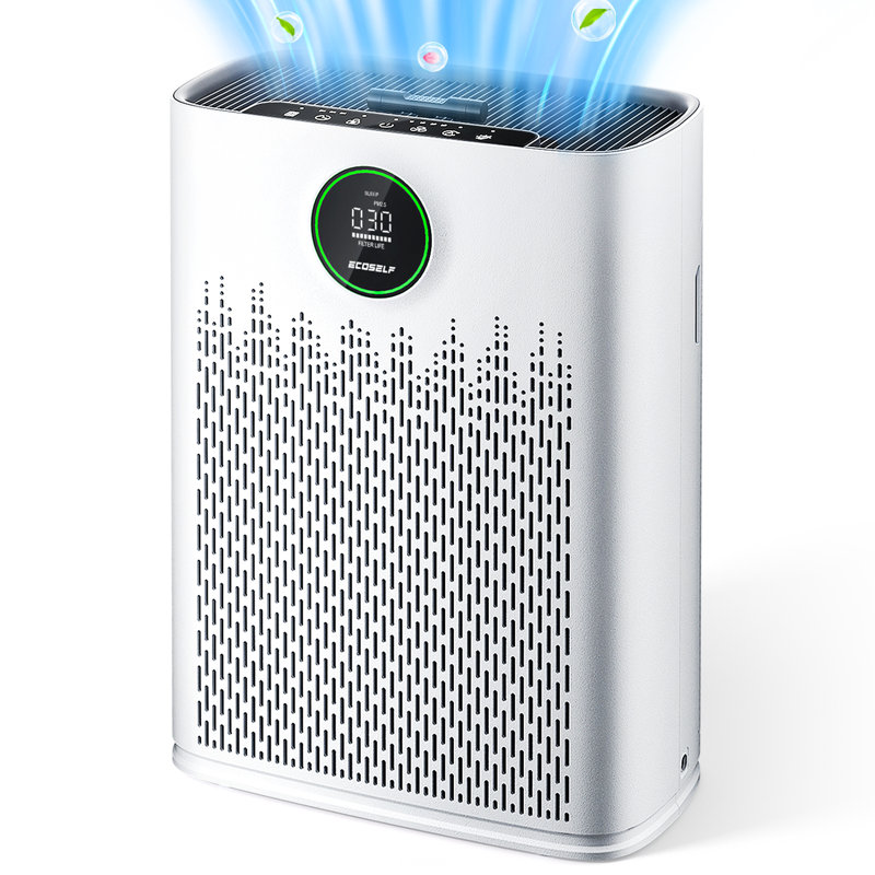 Purificateur d'air pour grande pièce, couvre jusqu'à 223 m² avec filtre HEPA véritable, mode nuit à 22 dB