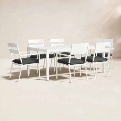 72.05'' Rectangular 6 - Person Outdoor Dining Set with Cushions