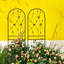 Paquet de 2 treillis de jardin en métal 71 po x 19,7 po antirouille pour l'extérieur pour plantes grimpantes, noir, facile à assembler, matériau, supports lierre, vignes, roses, gloire du matin, jasmin, raisin, concombre, haricots, pois-130055112