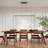 1-Light Walnut Modern Farmhouse Linear Kitchen Island LED Pendant