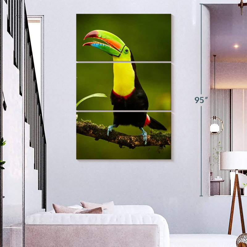 Toucan arc-en-ciel Brampt, H 74 po x l 48 po