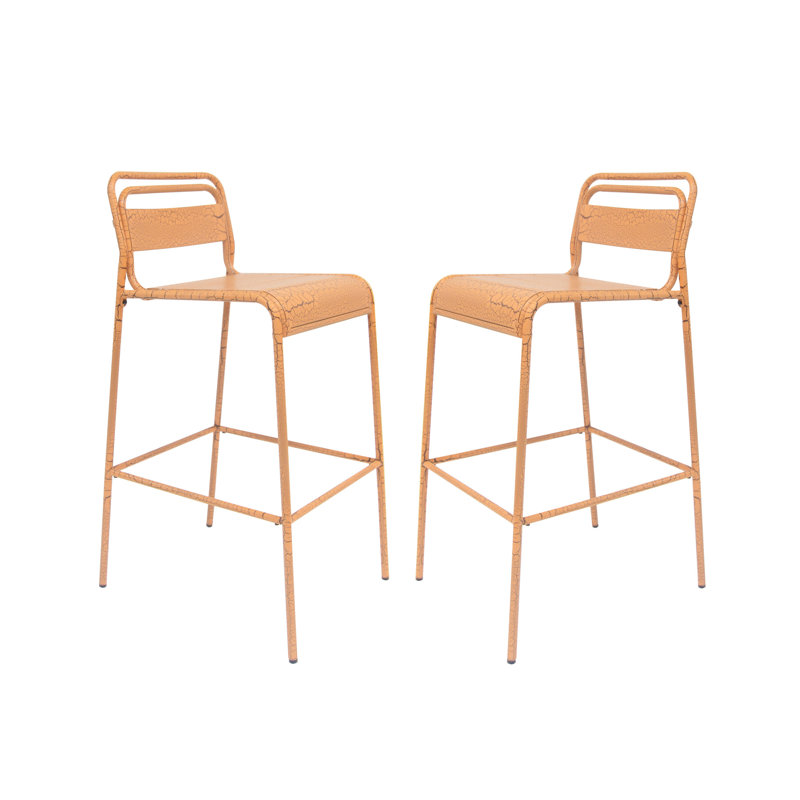 Tabouret d'extérieur Carmella - (sans la table), 2, Orange