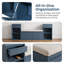 Banc pour vestibule peu encombrant - Range-chaussures, tiroirs et compartiments de rangement dans une seule unité-1137439195