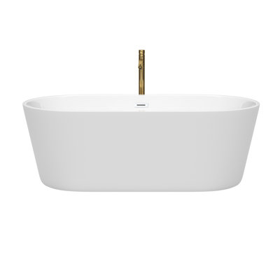 Carissa 67'' x 31.5'' Soaking Acrylic Bathtub with Faucet