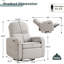 Fauteuil inclinable, oscillant et pivotant avec siège amovible et port USB de type C de 36 po Reiby-773575105
