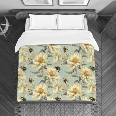 Vintage Bee Duvet Cover