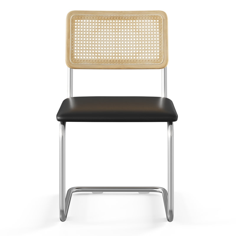 Chaise en cuir Walsh, Cuir vegan noir minuit
