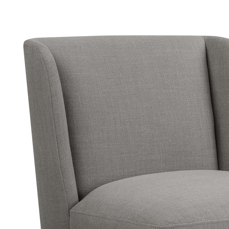 Chaise d'appoint rembourrée Ardeth, Lin performance Effie Flint