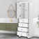 68"H Bathroom Storage Cabinet with 2 Doors and 4 Drawers Multiple Storage Space Closet System with Adjustable Shelf