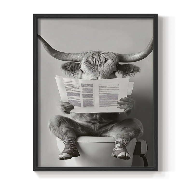 Reproduction encadrée, animalier, prêt à être accroché, H 10 po x l 8 po, Noir