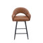 Swivel Upholstered Counter Stool with Metal Frame-1771031317