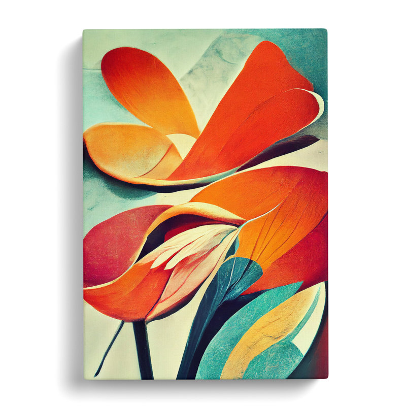 Flowers Abstract No.2 - Wrapped Canvas Print, 50cm H x 35cm W x 3cm D