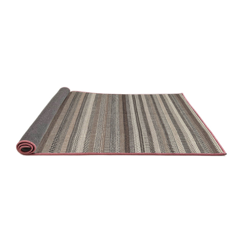 Tapis gris/noir/brun zone contemporaine, Rond 4 pi
