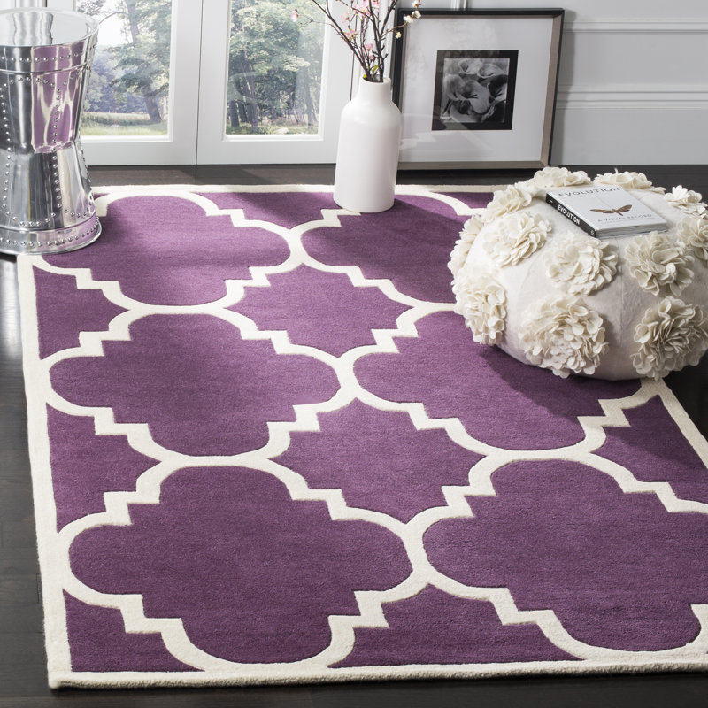 Tapis en laine touffeté à la main Carolene, Rectangle 8 pi 9 po x 12 pi