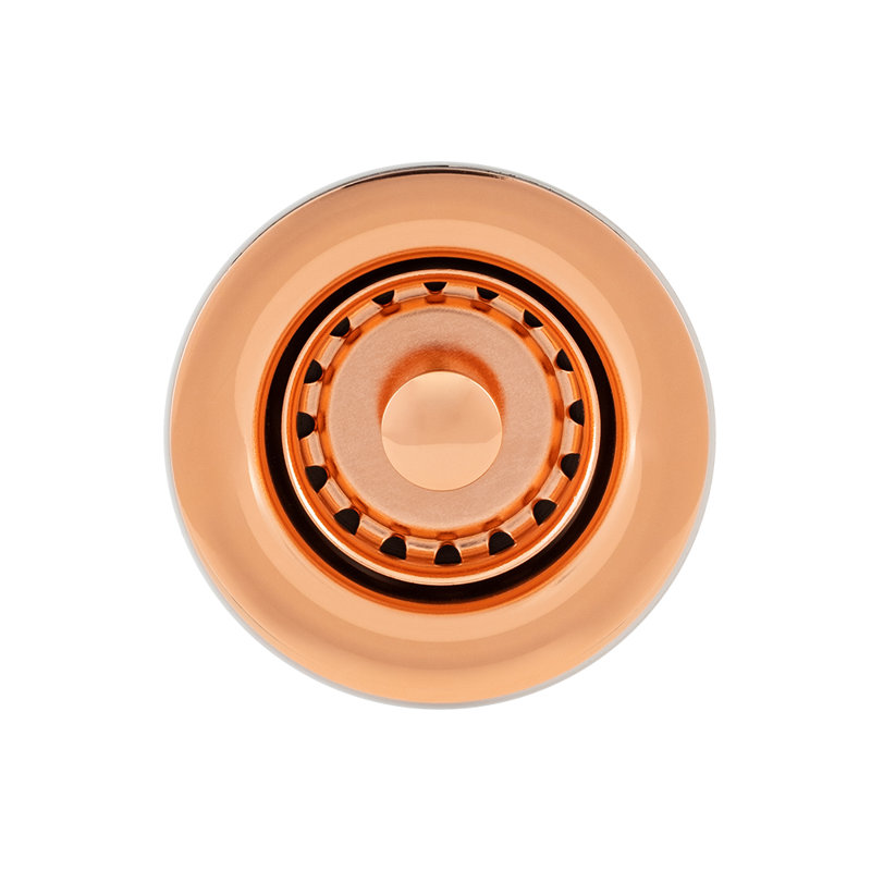 2" Bar Basket Strainer Drain, White/Copper