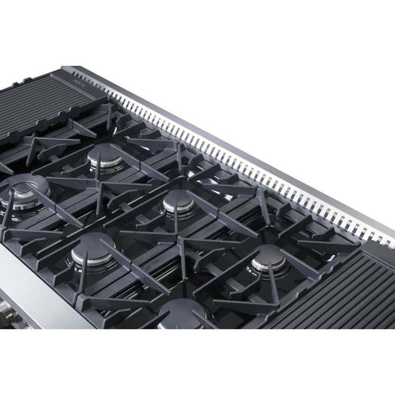 Cuisinière au gaz 60 pouces Galiano, 10 brûleurs, 8,64 pieds Fours à convection double