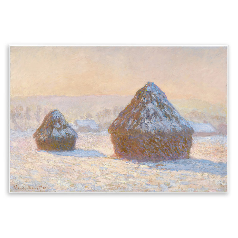 «Classic Monet Wheatstacks» par One1000paintings, H 10 po x l 15 po