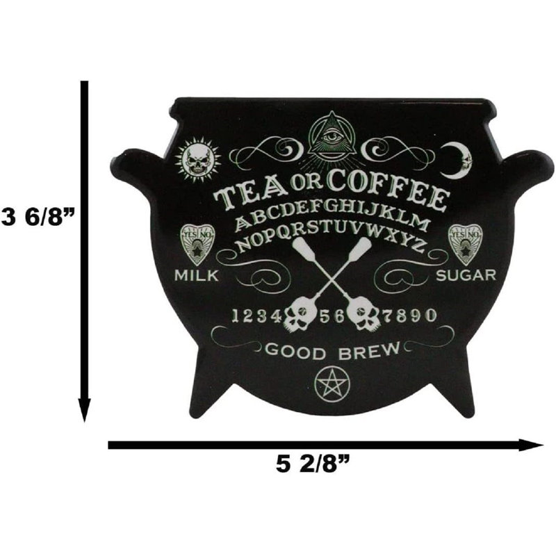 Sous-verre en céramique en forme de chaudron Wicca