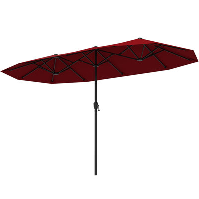 13 Ft Large Patio Umbrella Outdoor Double-sided Table Market Umbrella For Garden Wine