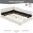 Full Size L-Shaped Corduroy Daybed, Upholstered Platform Daybed Sofa with Thick Cushions, Modern Lounge Bed for Living Room, Bedroom, or Office, 500 lb Capacity-1406792563