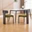 Chaises de salle à manger rembourrées modernes avec chaises incurvées à dossier ouvert et pieds en métal pour la salle à manger
