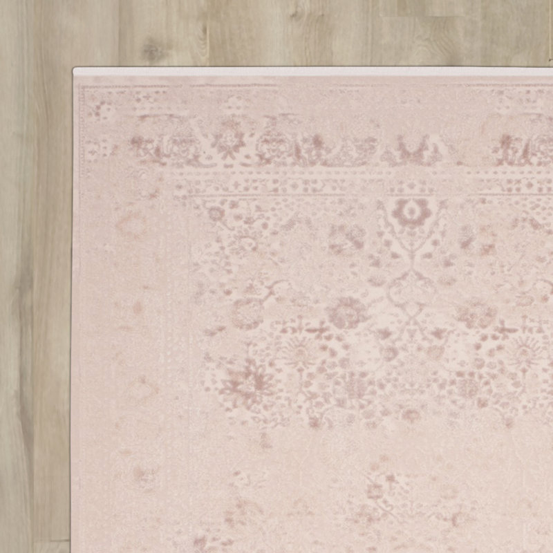tapis rosé area Elodie, Rectangulaire 6 pi 7 po x 9 pi 2 po
