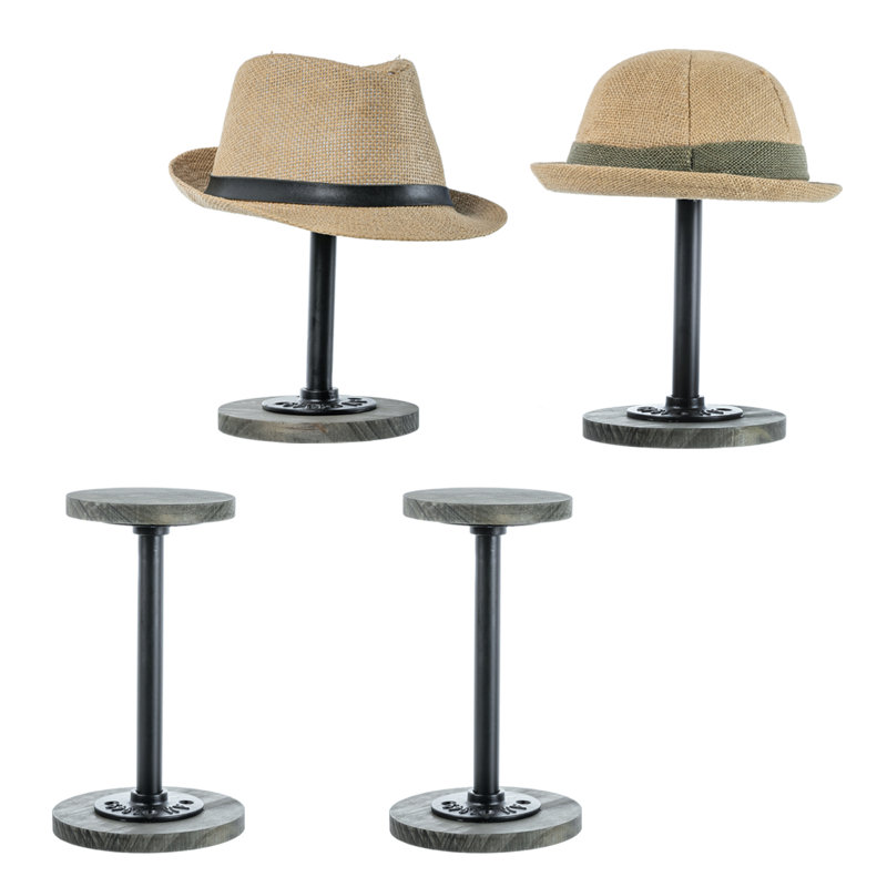 Wood Tabletop 4 Piece Hat Stand Racks