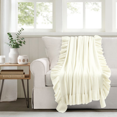 Padraic Plastic / Acrylic Knitted Throw Blanket