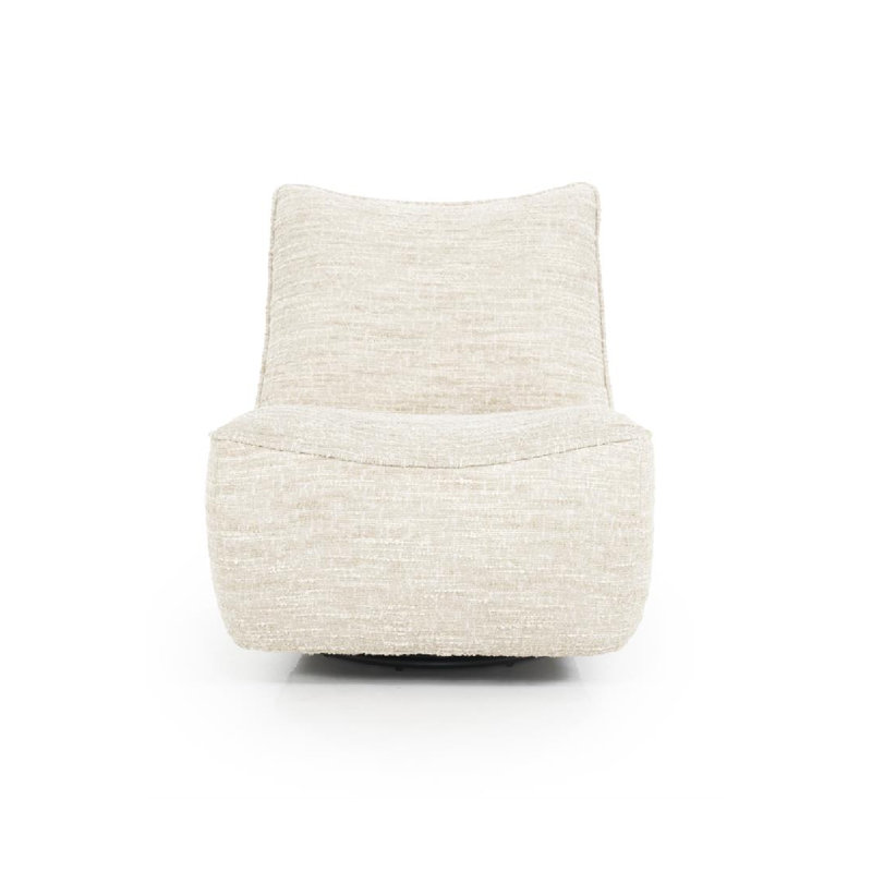 Accent Chair Swivel Lounge Chair, Beige Fabric