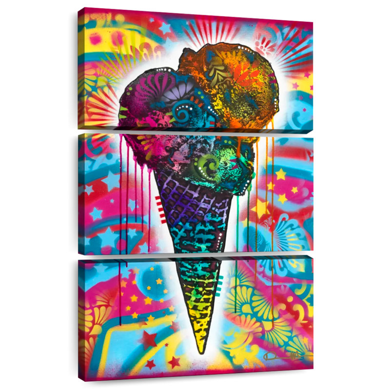 Yarlin Colorful Ice Cream Cone, 74" H x 48" W