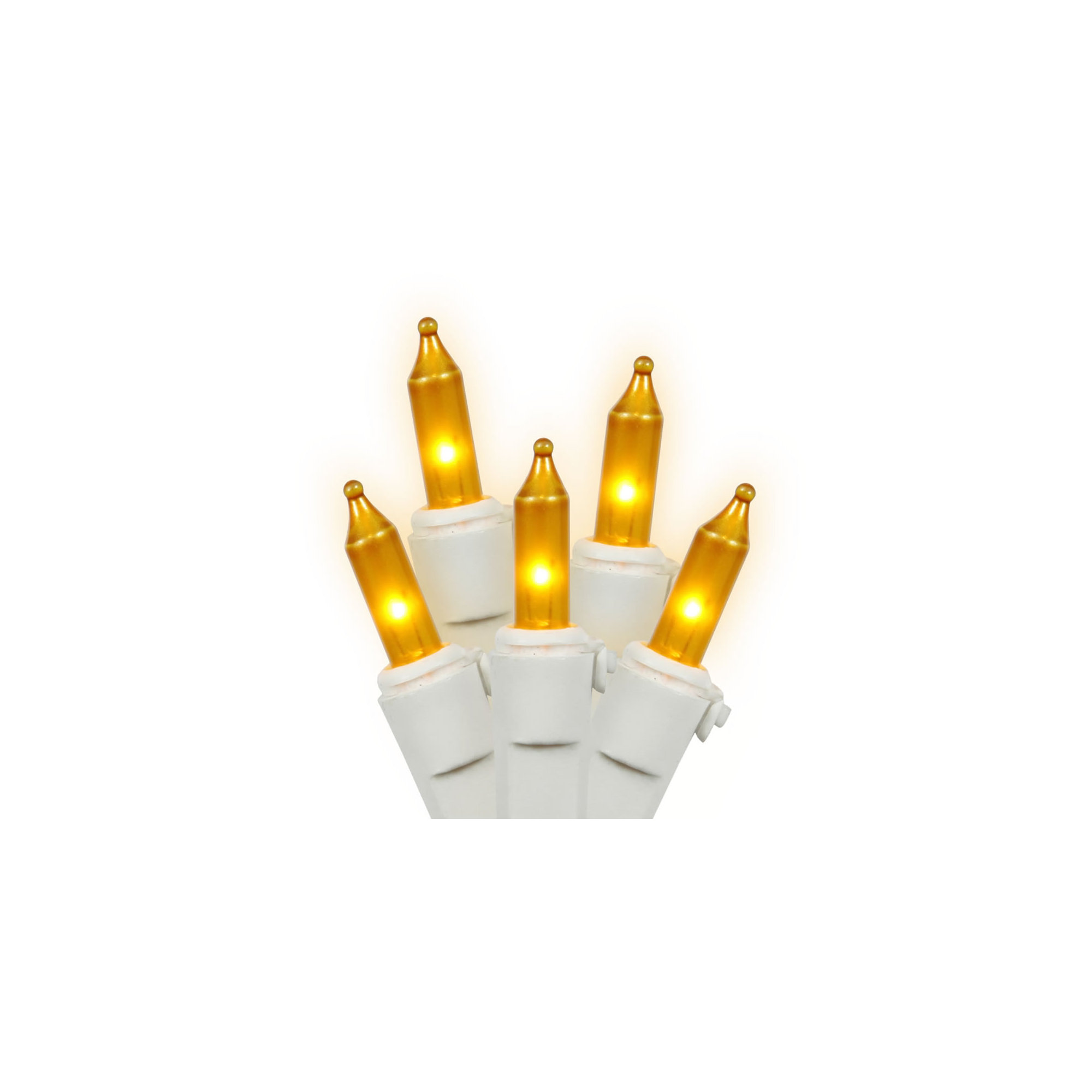 Mini Christmas Lights -  Wire Set, Amber, 9' L