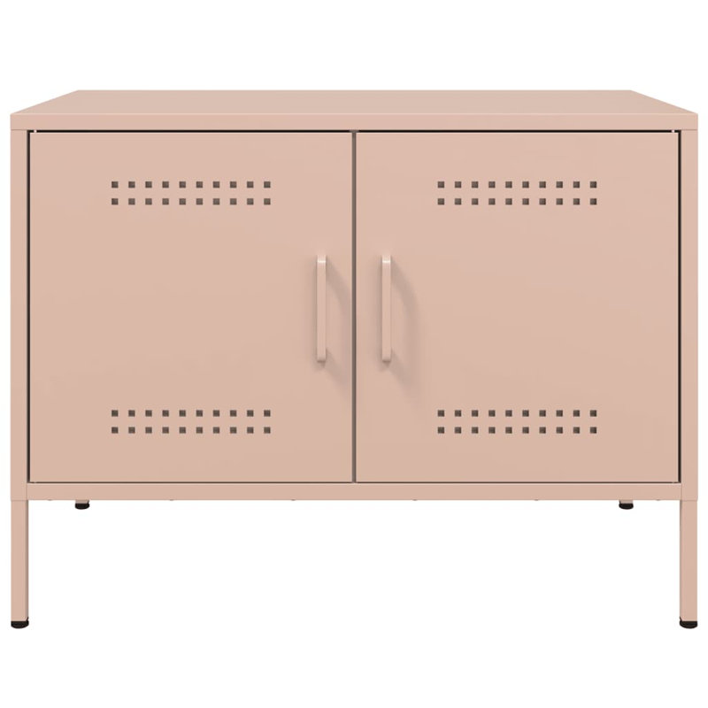 Alicio Unfinished TV Stand for TVs up to 24", Antique Pink/Pink