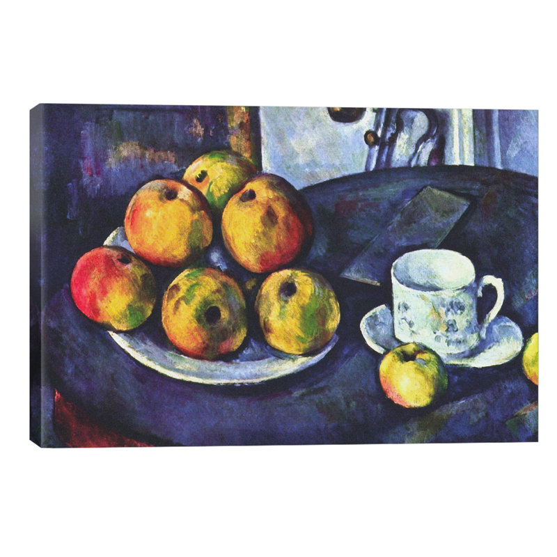 Still Life With Apples by Paul Cezanne - Wrapped Canvas Painting, 66.04 cm H x 45.72 cm W x 3.175 cm D