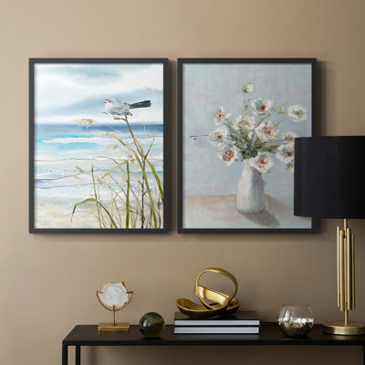 Seaside Rest II - reproduction encadrée de qualité supérieure - prête à être accrochée - aucun clou requis - aucun clou requis